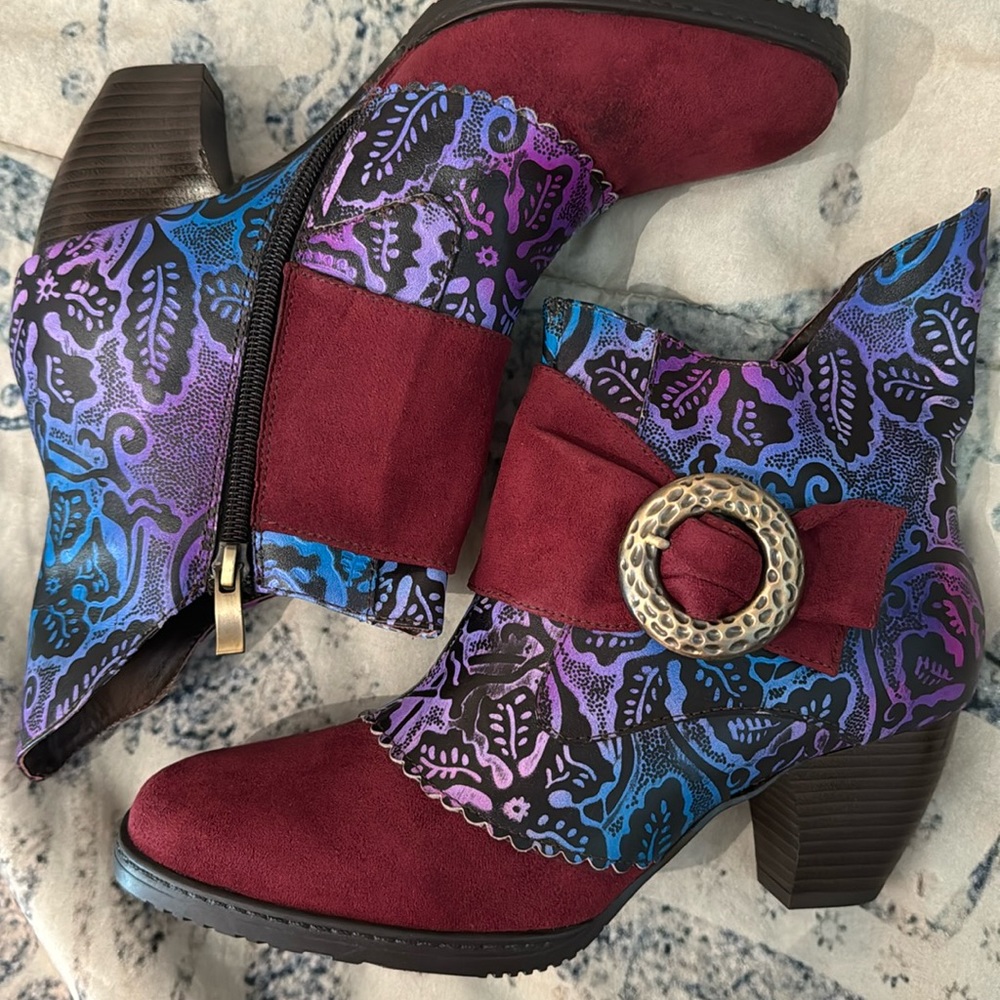 Multicolored boots, European size 40